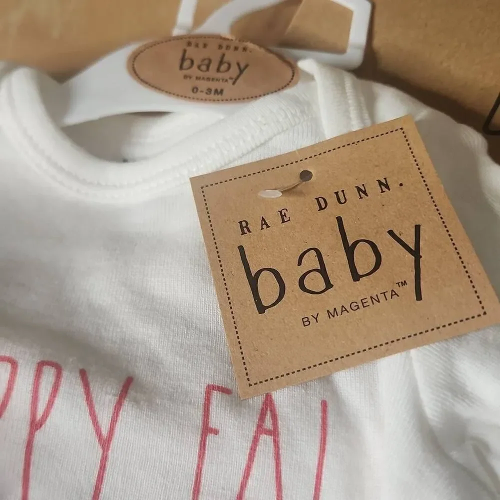 Rae Dunn Happy Fall Y'all baby girl 3 piece outfit 0-3 months